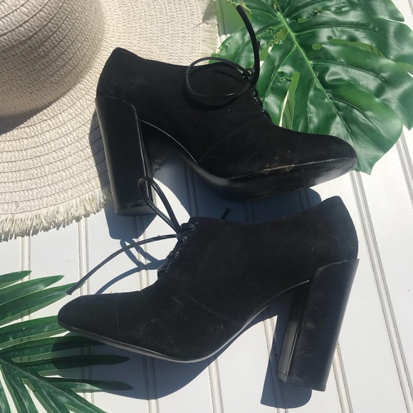 Tory Burch Leather Lace Up Booties - Picture 3 of 8